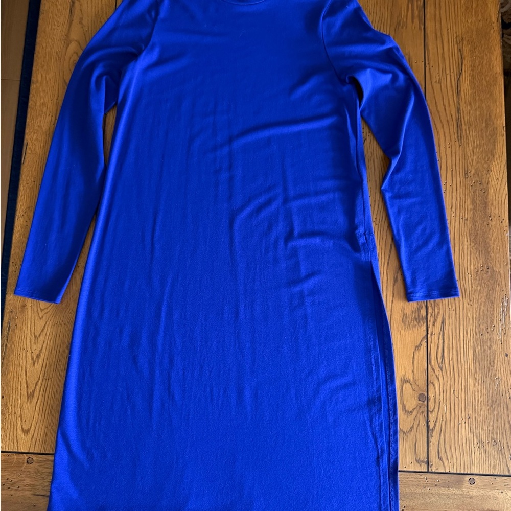 Eileen Fisher purple Long Sleeve mock turtleneck Dress xxs